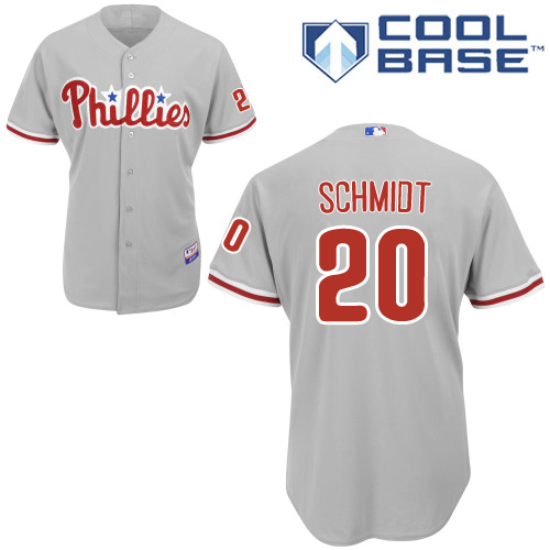 Phillies #20 Mike Schmidt Grey Cool Base Stitched Youth MLB Jersey - Click Image to Close